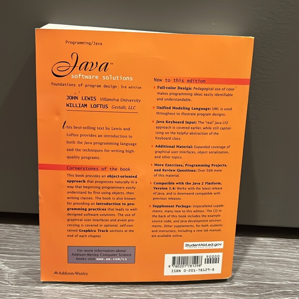 Java Software Solutions:Foundations of Program Design 3rd Edition,Lewis & Loftus - Picture 3 of 6